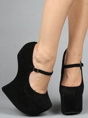 Jeffery Cambell night walk Size 8 BRAND NEW real black suede